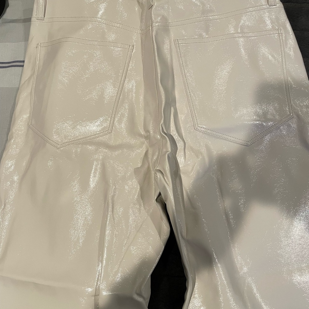 Madewell the perfect vintage Jean in patent vegan leather (cream)
